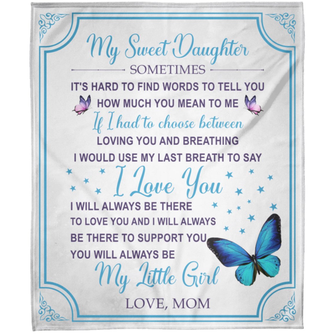 To My Sweet Daughter | FLM Arctic Fleece Blanket 50x60